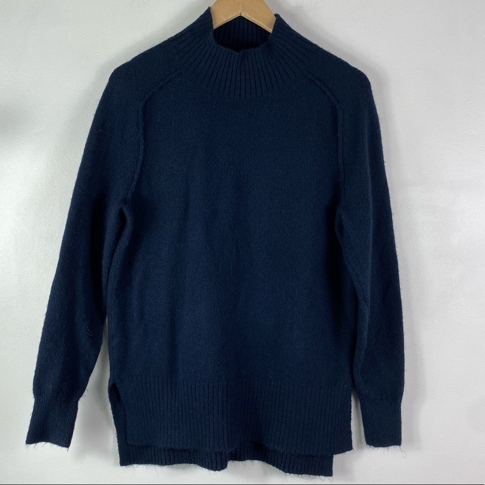 Loft Navy Blue Soft Hi-Low Hem Sweater
